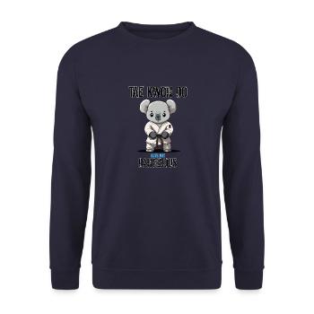 Niedlicher aber gefährlicher Taekwondo Koala - - Unisex Pullover - Navy - Vorne - Alina (178cm) & Michal (187cm)