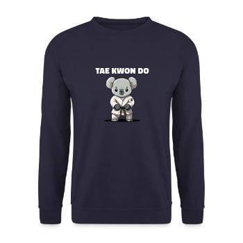 Taekwondo Koala Kid Kämpfer - Unisex Pullover - Navy - Vorne - Alina (178cm) & Michal (187cm)