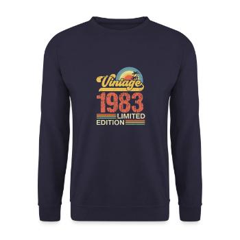 1983 - Unisex Pullover - Navy - Vorne - Alina (178cm) & Michal (187cm)