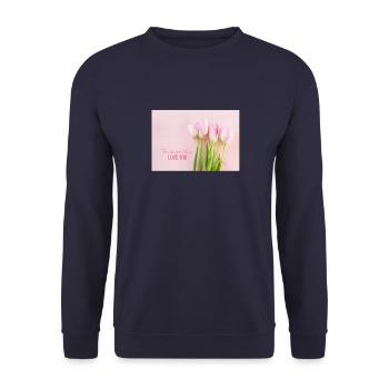 Beste Mutter Best Mom - Unisex Sweatshirt - navy - Front - Alina (178cm) & Michal (187cm)