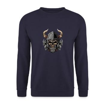 Valhalla Viking - Kanalisieren Sie Ihren inneren - Unisex Pullover - Navy - Vorne - Alina (178cm) & Michal (187cm)