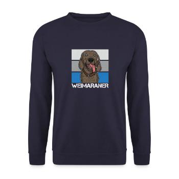 Weimaraner Hundebesitzer Hunde Welpe Züchter - Unisex Pullover - Navy - Vorne - Alina (178cm) & Michal (187cm)