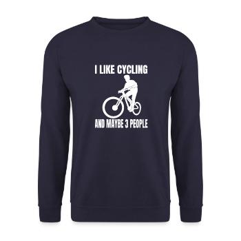 Cyclists Cycling Cycling Cyclists Cycling - Unisex Sweatshirt - navy - Front - Alina (178cm) & Michal (187cm)