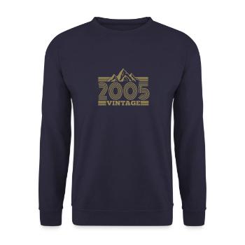 2005 geburtstag berge wandern klettern zelten - Unisex Pullover - Navy - Vorne - Alina (178cm) & Michal (187cm)