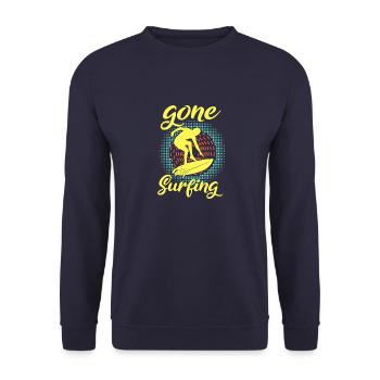 WEG SURFEN - Unisex Pullover - Navy - Vorne - Alina (178cm) & Michal (187cm)