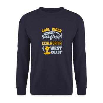 COOL RIDER SURFING CALIFORNIA WEST COAST - Sweat-shirt Unisexe - marine - Devant - Alina (178cm) & Michal (187cm)
