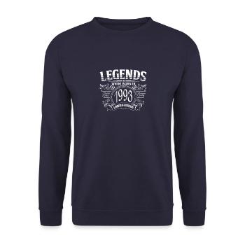 Millésime 1993 Anniversaire - Sweat-shirt Unisexe - marine - Devant - Alina (178cm) & Michal (187cm)