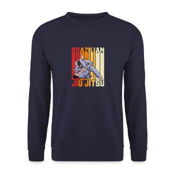 BJJ Kampfkunst Jiu Jitsu Spruch Brasilien - Unisex Pullover - Navy - Vorne - Alina (178cm) & Michal (187cm)