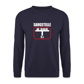 Lustiges Feuerwehr Hydrant - Unisex Pullover - Navy - Vorne - Alina (178cm) & Michal (187cm)