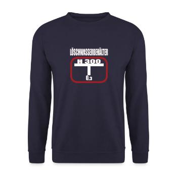 Lustiges Feuerwehr Hydrant - Unisex Pullover - Navy - Vorne - Alina (178cm) & Michal (187cm)
