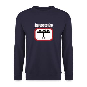 Lustiges Feuerwehr Hydrant - Unisex Pullover - Navy - Vorne - Alina (178cm) & Michal (187cm)