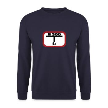 Lustiges Feuerwehr Hydrant - Unisex Pullover - Navy - Vorne - Alina (178cm) & Michal (187cm)