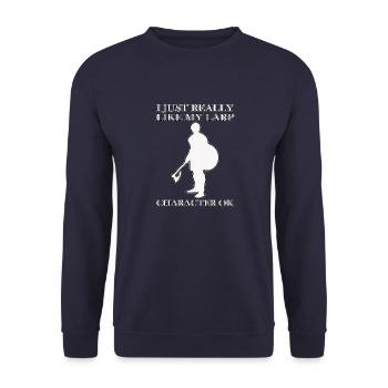 Funny LARP Live Action Role Playing Cosplay - Unisex Sweatshirt - navy - Front - Alina (178cm) & Michal (187cm)