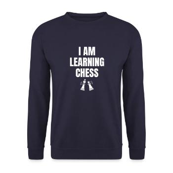 J’apprends l’anglais d’orthographe d’échecs - Sweat-shirt Unisexe - marine - Devant - Alina (178cm) & Michal (187cm)