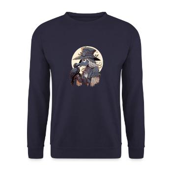 Weiblicher Pestarzt - Dunkler - Unisex Pullover - Navy - Vorne - Alina (178cm) & Michal (187cm)