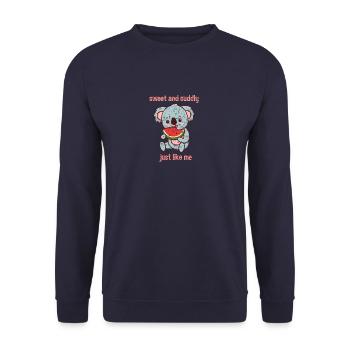 Koala Watermelon Cute and cuddly, just like - Unisex Sweatshirt - navy - Front - Alina (178cm) & Michal (187cm)