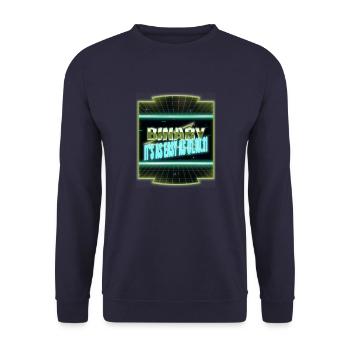 hacking computer equestrian geek fingers computer - Unisex Pullover - Navy - Vorne - Alina (178cm) & Michal (187cm)