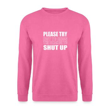 Drôle agacé en disant Sarcastique - Sweat-shirt Unisexe - rose - Devant