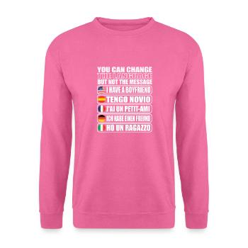 Idée cadeau pour femme avec petit ami - Sweat-shirt Unisexe - rose - Devant