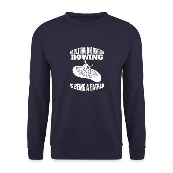Ruderer Rudern Ruderverein Rudersport Ruderteam - Unisex Pullover - Navy - Vorne - Alina (178cm) & Michal (187cm)