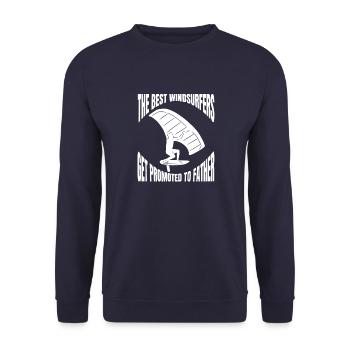 Windsurfing Kitesurfing Windsurfer Kitesurfer - Unisex Pullover - Navy - Vorne - Alina (178cm) & Michal (187cm)