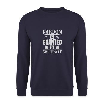 PARDON ACCORDÉ NÉCESSITÉ - Sweat-shirt Unisexe - marine - Devant - Alina (178cm) & Michal (187cm)