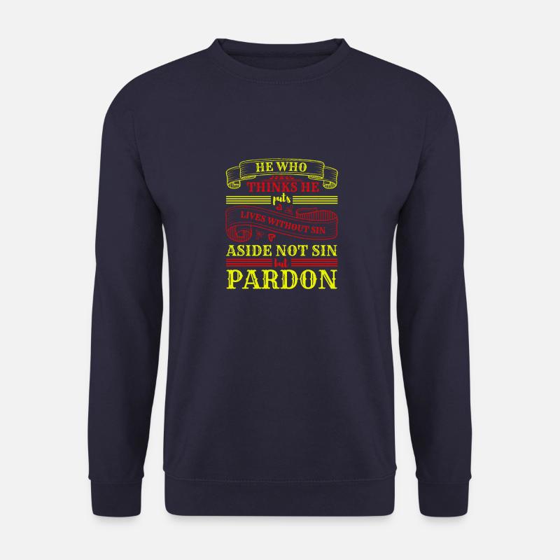 THINKS HE PARDON - Unisex Sweatshirt - navy