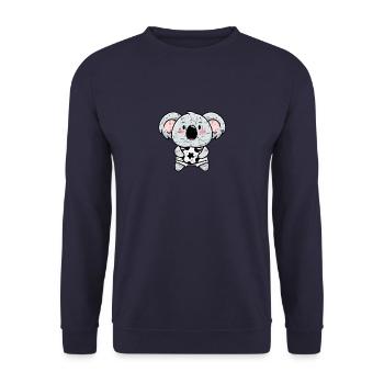 Handball Koala Fußball Grunge - Unisex Pullover - Navy - Vorne - Alina (178cm) & Michal (187cm)