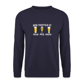 Landwirt Fruchtfolge Helles Pilz Weizen Bauer - Unisex Pullover - Navy - Vorne - Alina (178cm) & Michal (187cm)