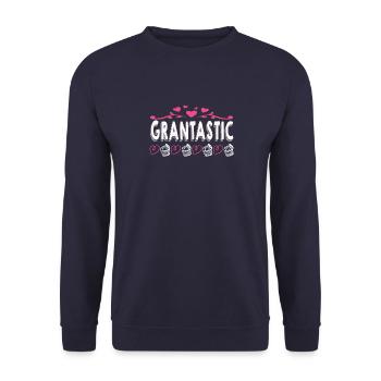 Grandma Omi Grandmother Gift Idea - Unisex Sweatshirt - navy - Front - Alina (178cm) & Michal (187cm)