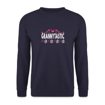 Grand-mère Omi Grand-mère Idée cadeau - Sweat-shirt Unisexe - marine - Devant - Alina (178cm) & Michal (187cm)