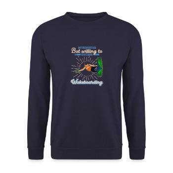 Wakeboarder wakeboarding water ski surfboard - Unisex Pullover - Navy - Vorne - Alina (178cm) & Michal (187cm)