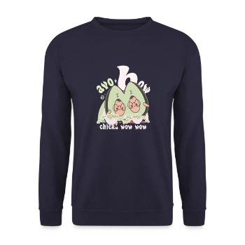 Avocado - Lustige Zwillinge - Unisex Pullover - Navy - Vorne - Alina (178cm) & Michal (187cm)