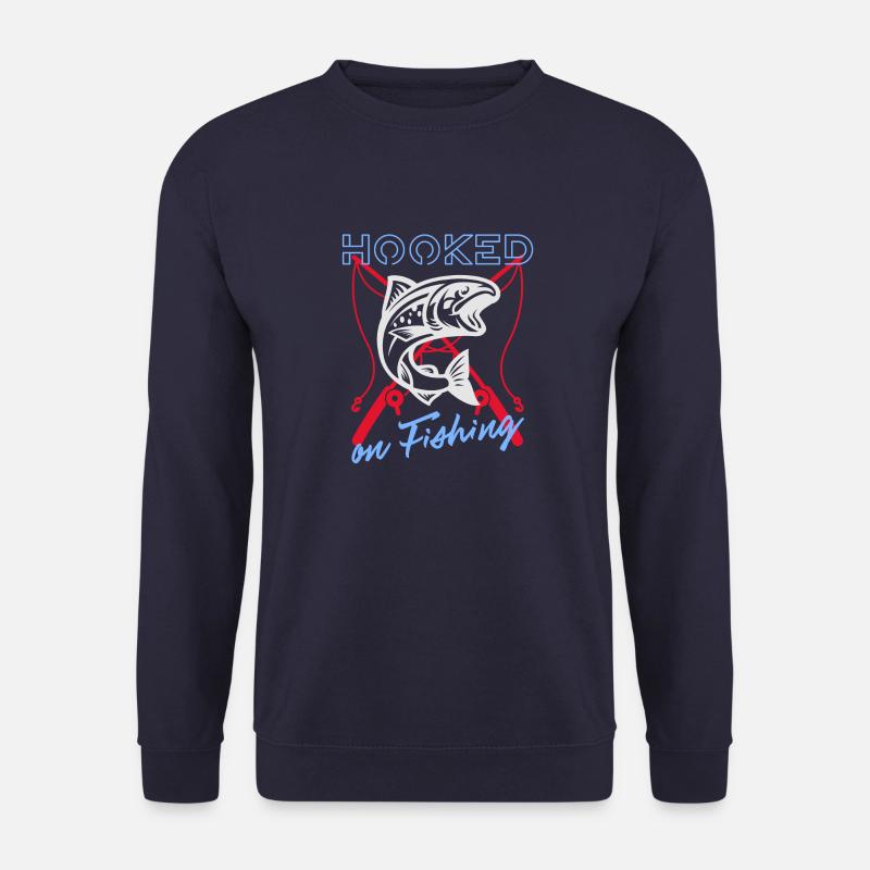 Hooked on fishing - Unisex Pullover - Navy