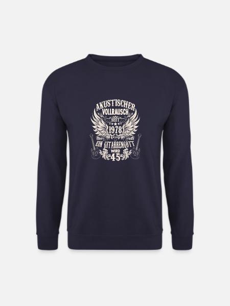 Gitarren Fan Musiker Gitarristen Geburtstag 1978 - Unisex Pullover - Navy