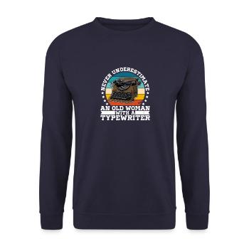 Littérature Écrivains Livres pour machines à écrire - Sweat-shirt Unisexe - marine - Devant - Alina (178cm) & Michal (187cm)
