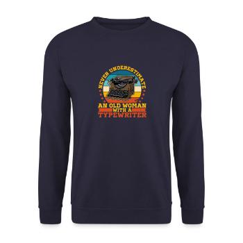 Littérature Écrivains Livres pour machines à écrire - Sweat-shirt Unisexe - marine - Devant - Alina (178cm) & Michal (187cm)