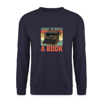 Machine à écrire Livres de littérature pour machines à écrire - Sweat-shirt Unisexe - marine - Devant - Alina (178cm) & Michal (187cm)