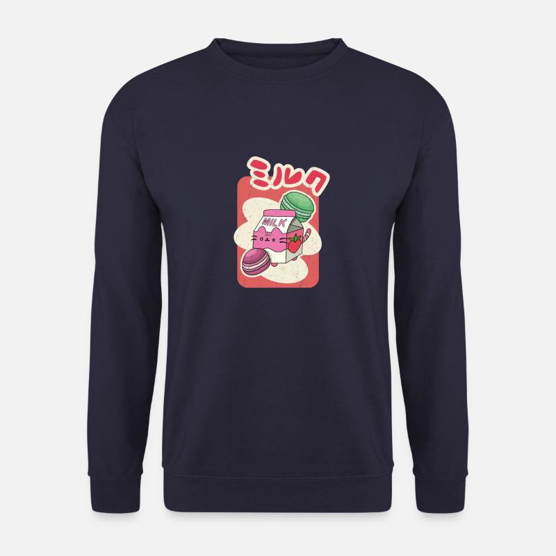 Milkshake Strawberry Japan Macaroons Gift - Unisex Sweatshirt - navy