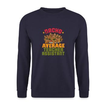 Nachos Cheese Mexico Mexican cuisine Jalapenos - Unisex Pullover - Navy - Vorne - Alina (178cm) & Michal (187cm)