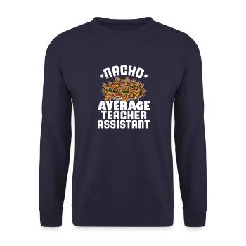 Nachos Cheese Mexico Mexican cuisine Jalapenos - Unisex Pullover - Navy - Vorne - Alina (178cm) & Michal (187cm)