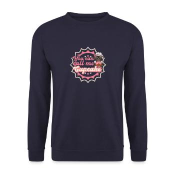 Baker Baking Cat Hobby Baker Dessert Cake - Unisex Sweatshirt - navy - Front - Alina (178cm) & Michal (187cm)