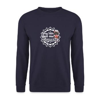 Baker Baking Cat Hobby Baker Dessert Cake - Unisex Sweatshirt - navy - Front - Alina (178cm) & Michal (187cm)