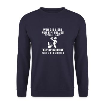 Mallorca Party Saufen Filmriss Biertrinker - Unisex Pullover - Navy - Vorne - Alina (178cm) & Michal (187cm)