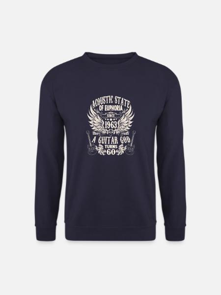 Hobby musician guitarist birthday 1963 - Unisex Sweatshirt - navy