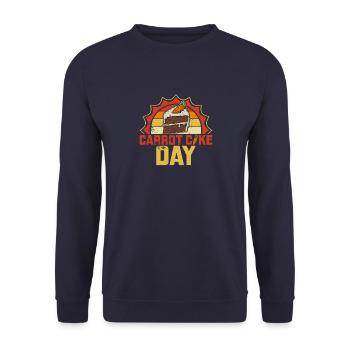 Cake Carrot Recipe Dessert Bakery Baking - Unisex Sweatshirt - navy - Front - Alina (178cm) & Michal (187cm)