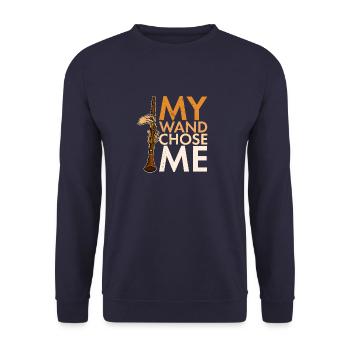 Clarinet Instrument Clarinetist Musicians - Unisex Pullover - Navy - Vorne - Alina (178cm) & Michal (187cm)