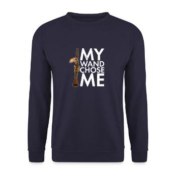 Clarinet Instrument Clarinetist Musicians - Unisex Pullover - Navy - Vorne - Alina (178cm) & Michal (187cm)