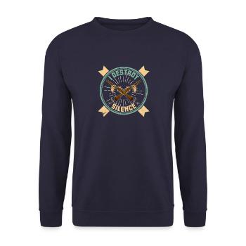 Clarinetist Clarinet Instrument Musicians - Unisex Pullover - Navy - Vorne - Alina (178cm) & Michal (187cm)