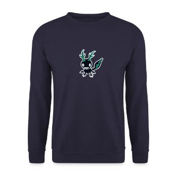 Mignon kawaii axolotl design couleurs négatives - Sweat-shirt Unisexe - marine - Devant - Alina (178cm) & Michal (187cm)